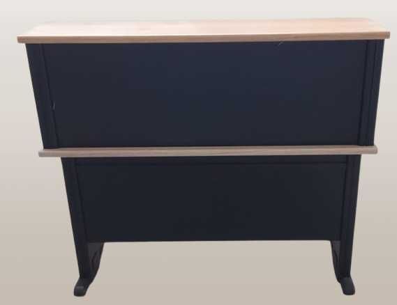 Mesa de trabalho com bloco de gavetas integrado