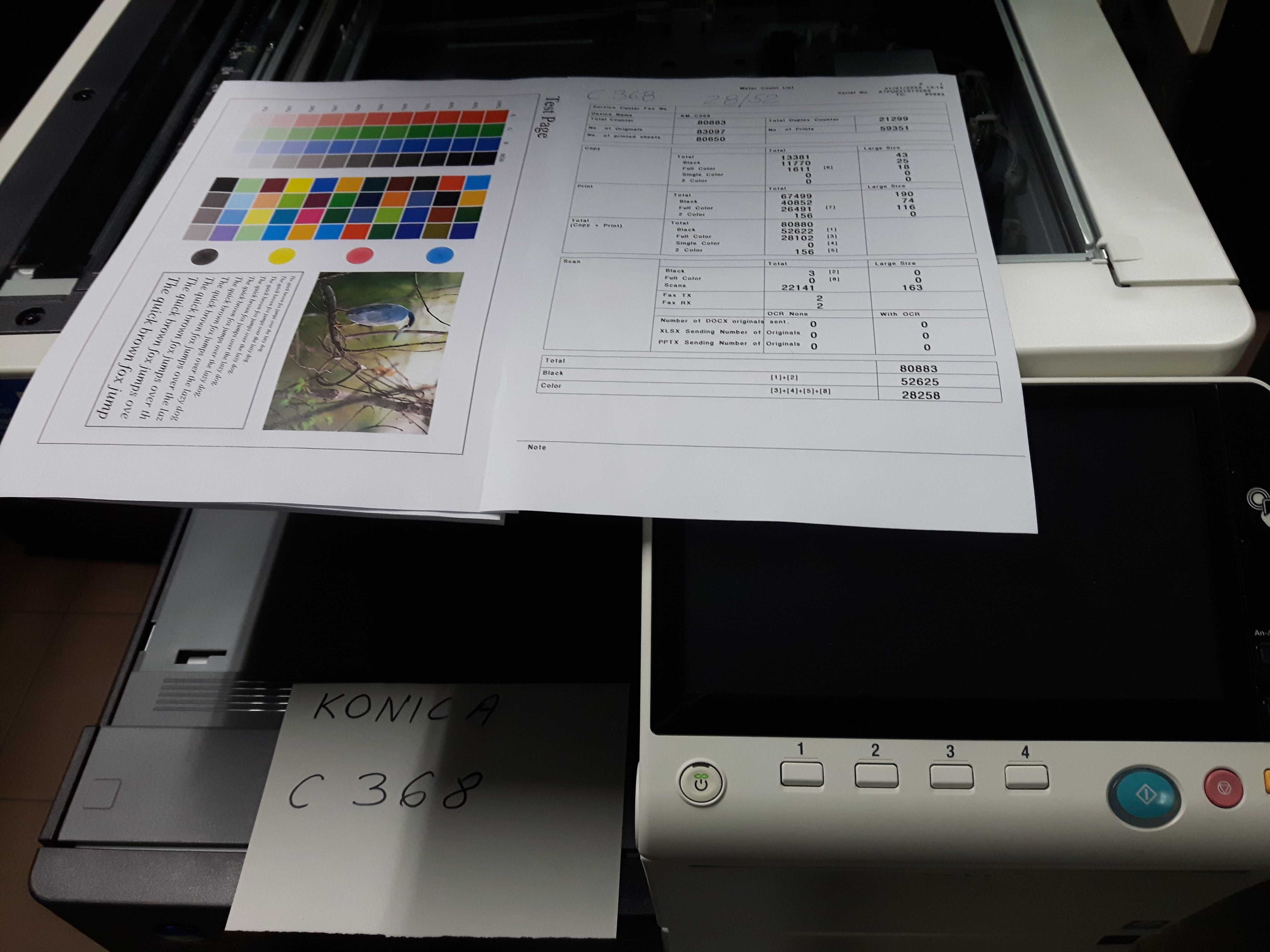 kserokopiarka kolor A4 A3  konica minolta c368 wielofunkcyjna okazja
