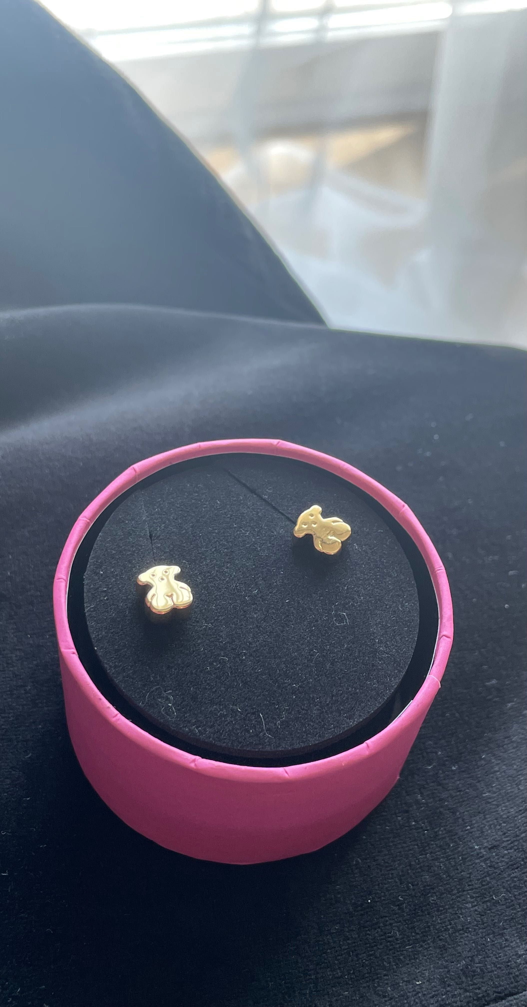 Tous kolczyki grube 18KT oryginał, masa 1,28g