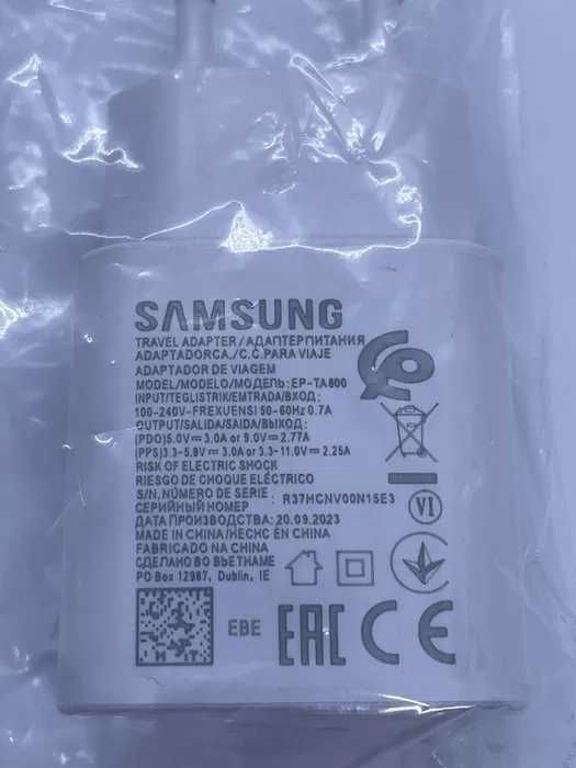 Samsung 25W PD Adapter Быстрая Зарядка (Fast Charging)