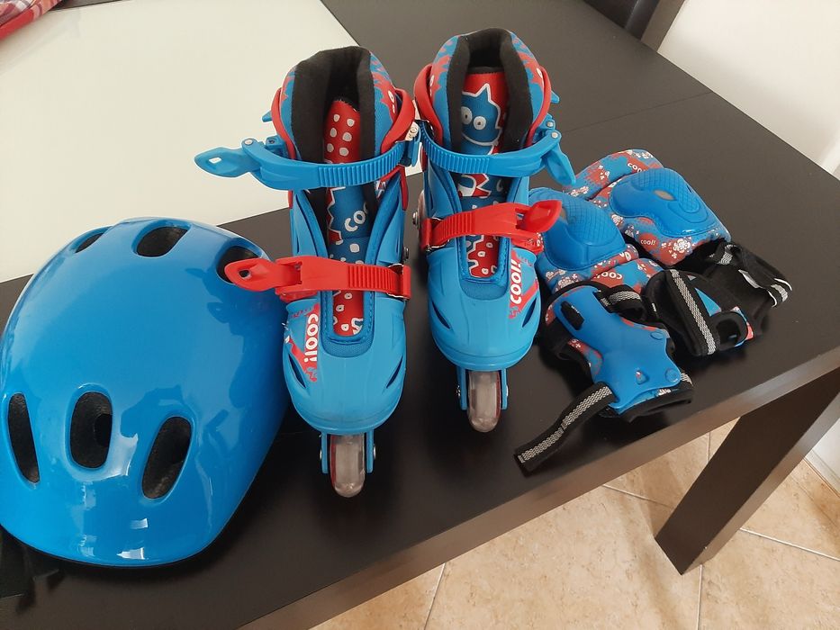 Conjunto completo patins tamanho 31/32