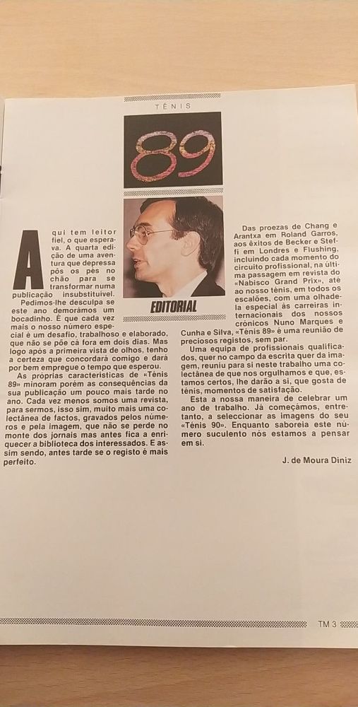 Ténis Magazine – nº 40 – abril / maio 90 (capa Ténis 89)