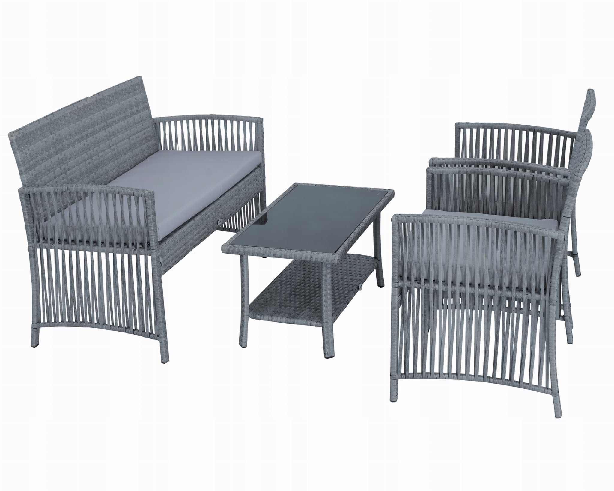 Садові терасні меблі Jumi Wiker - столик, диван, 2 крісла Наложка