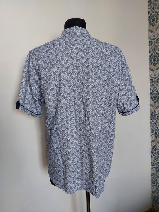 100% Bawełna Koszula Męska Gianni Ferrucci Krótki Rękaw 5XL