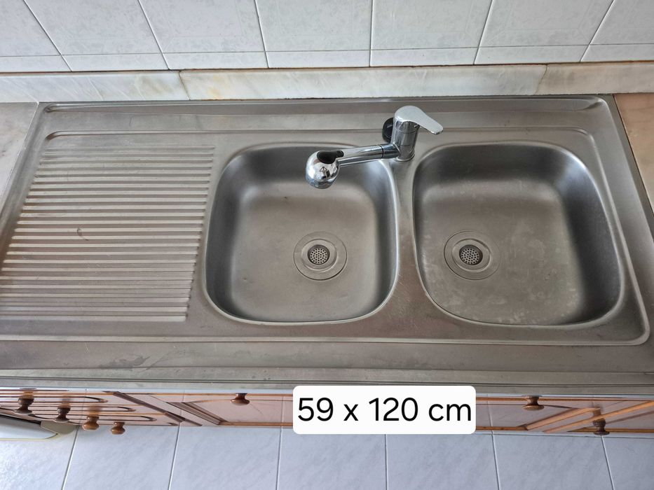 Lavatório cozinha inox grande