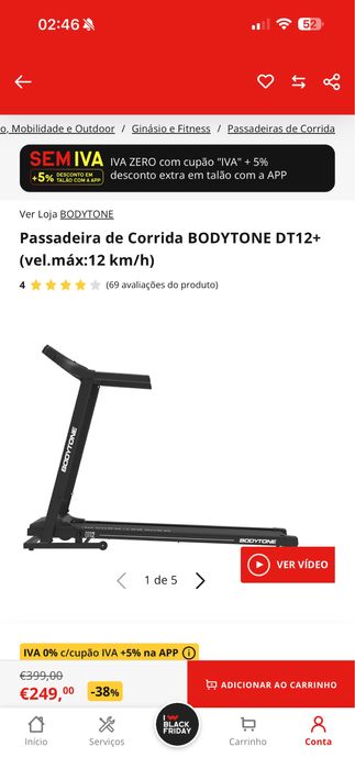 Passadeira de Corrida BODYTONE DT12+
