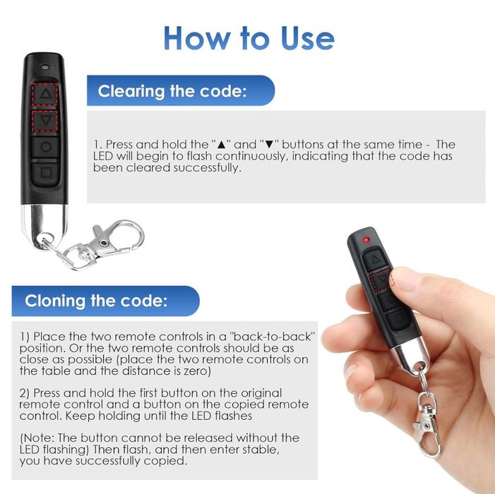 3-częściowy pilot do drzwi garażowych 433 MHz pilot do bramy