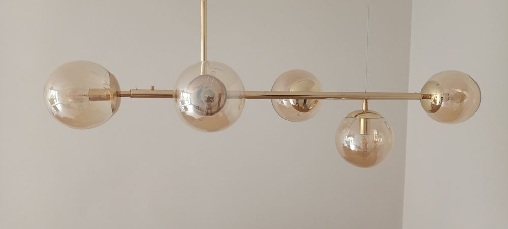 Nowa lampa sufitowa Dansa złota Alfa 63019