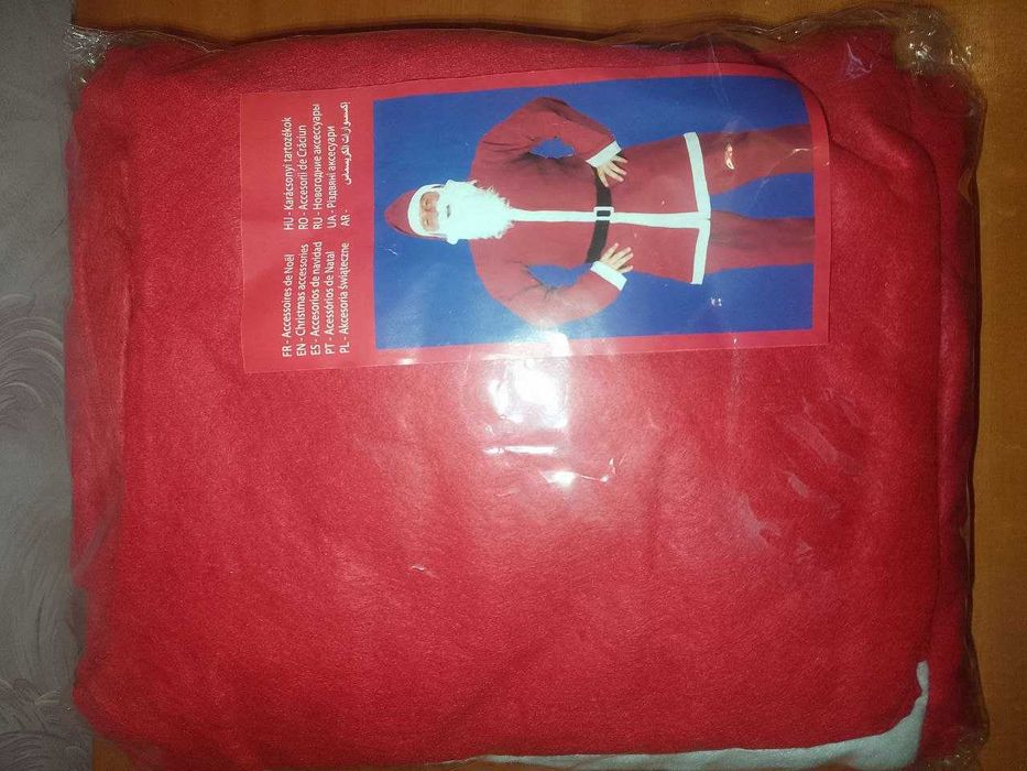 БЕЗКОШТОВНА ДОСТАВКА Костюм Санта Клаус/Миколай  дорослого, поліестер