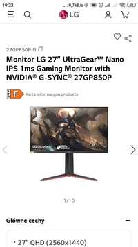 Monitor LG ultra Gear 27gp850p-b
