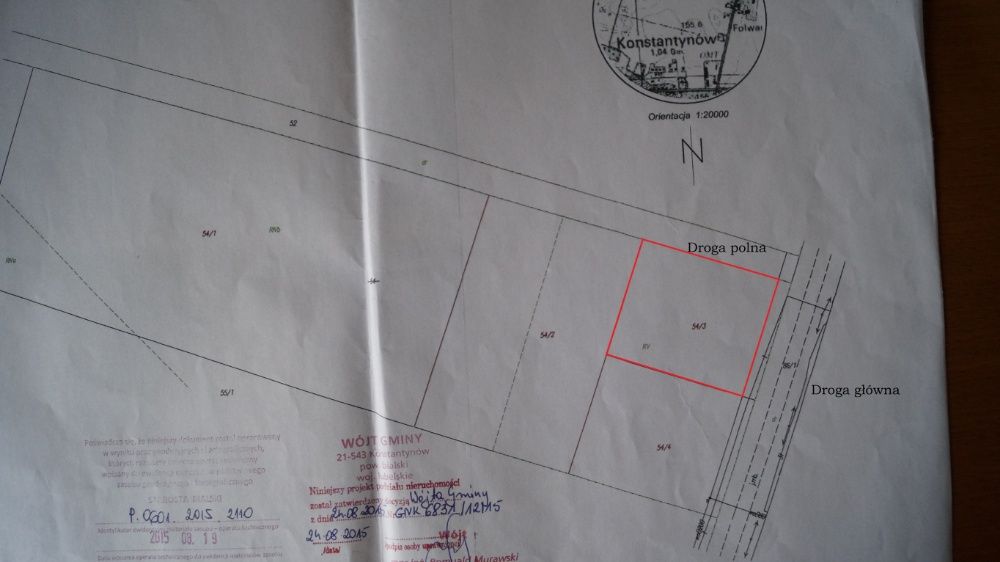 Działka w konstantynowie 2500m² A.