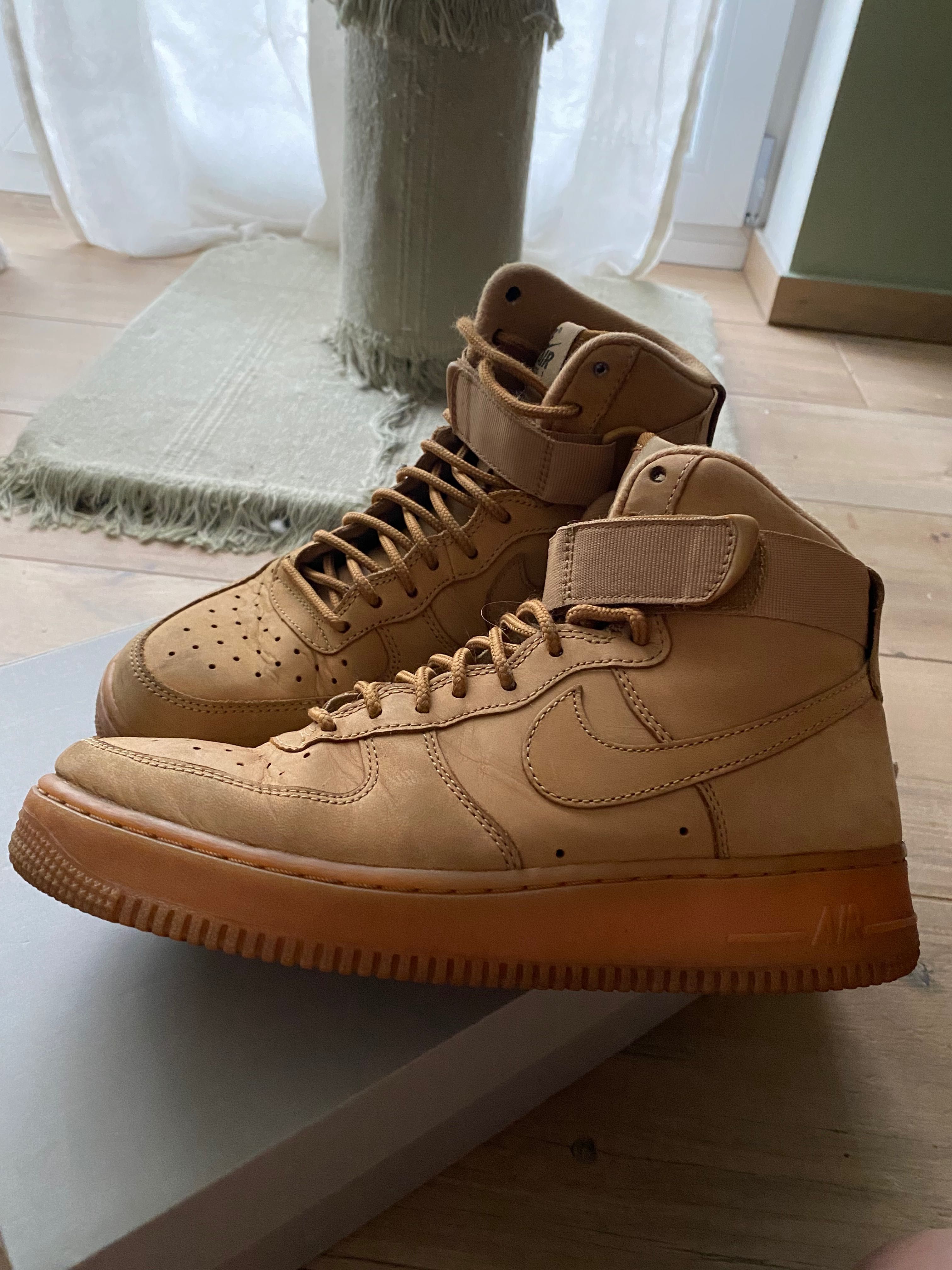 Nike Air force 1 Flax Beżowe Camel