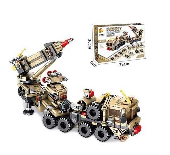 Конструктор 12 в 1 Panlos Brick 633011 "Ракетовоз Patriot", 549