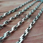 Серебряная цепочка якорь якорное плетения якорь граненный