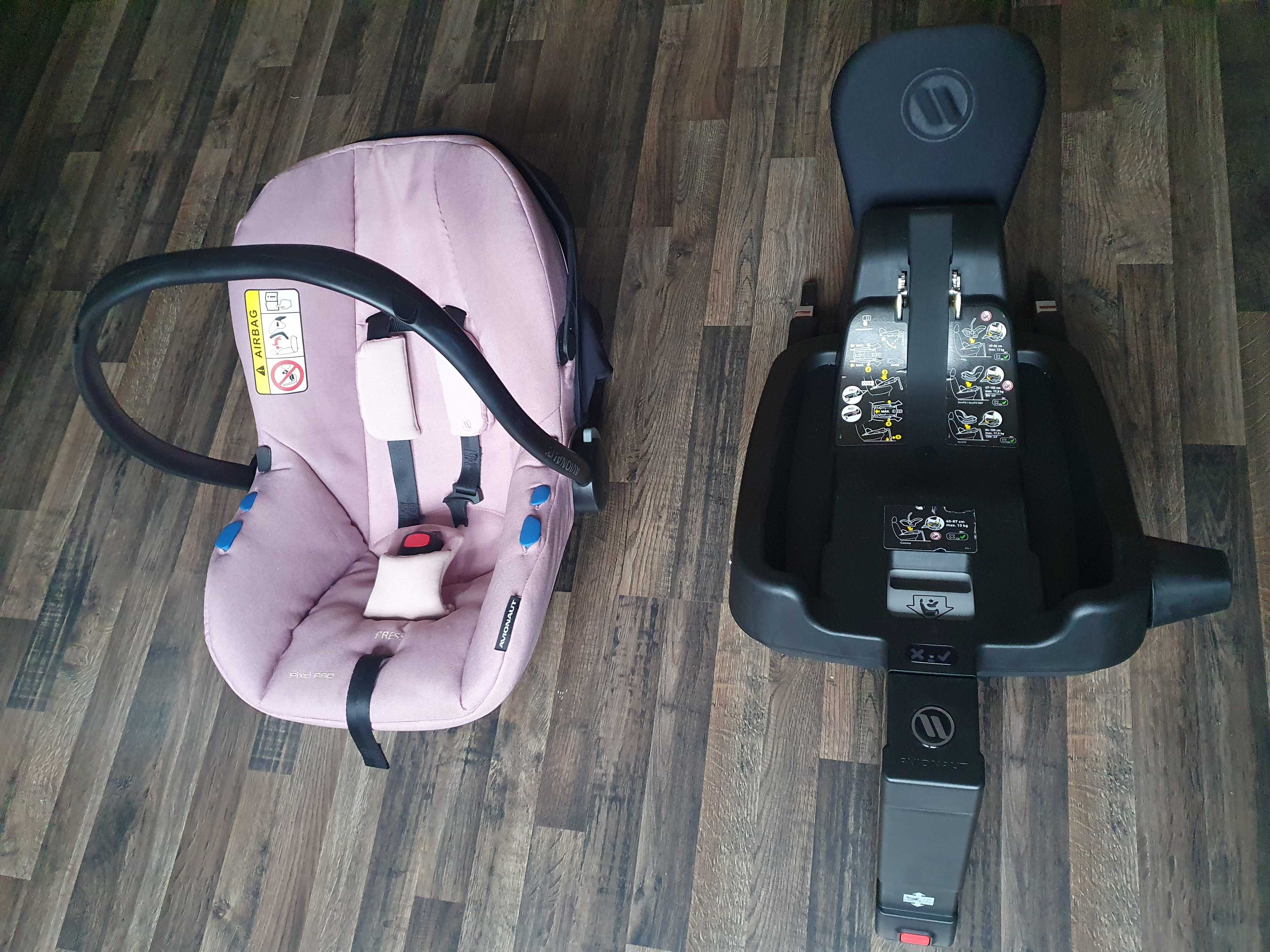 AVIONAUT PIXEL PRO PINK z bazą ISOFIX - fotelik dla dzieci 0-13 kg