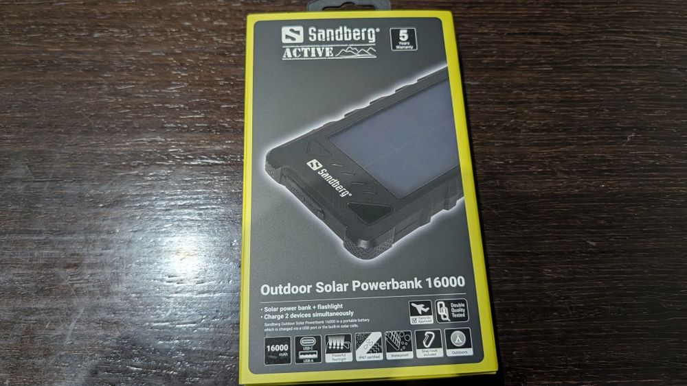 Powerbank Solar 16000 mAh - Sandberg