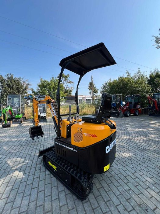 NOWA MiniKoparka 1000kg CARTER CT10 Ramię SKRĘTNE Stick Steer 3 łyżki