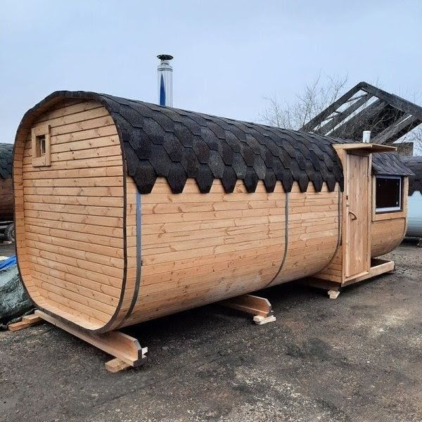 Квадро-баня 6 м, топка в парной печь стандарт, козырёк над входом,.