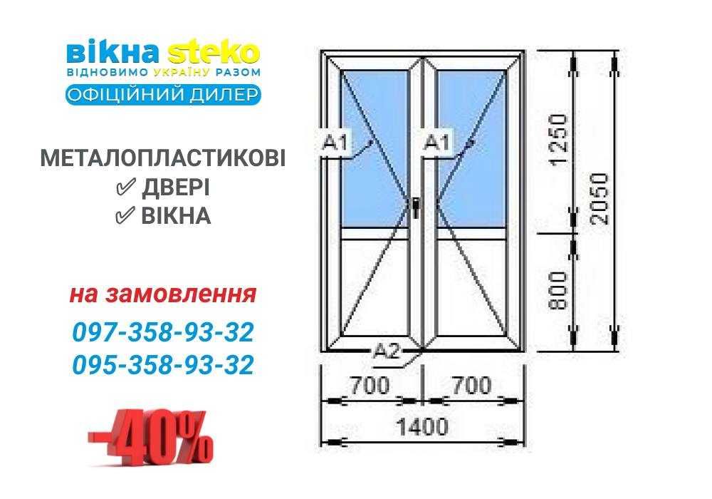 -40% МЕТАЛОПЛАСТИКОВІ двері сантехнічні 75*205 та інші у Конотопі