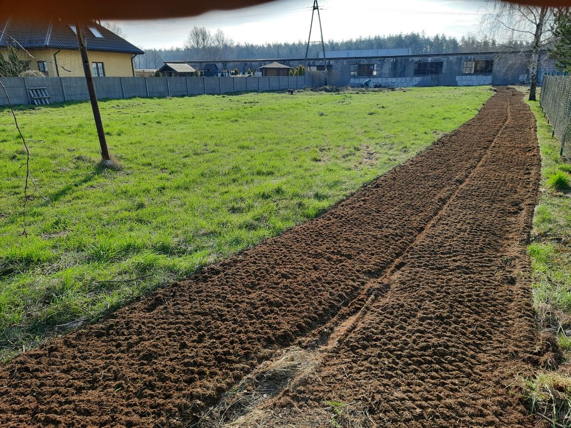 Glebogryzarka separacyjna przygotowanie  terenu pod trawnik