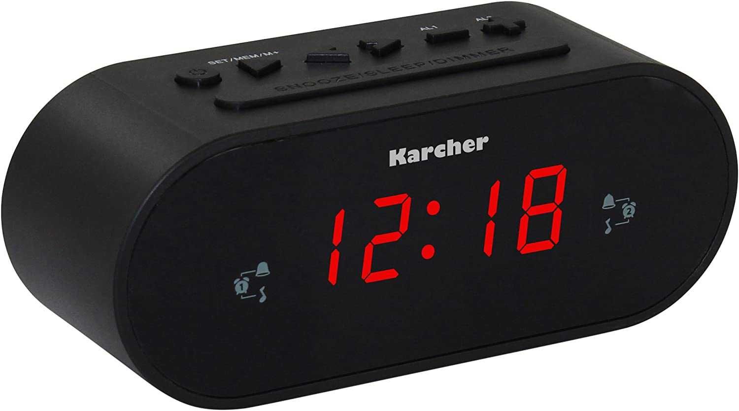 Karcher UR 1030 radiobudzik FM podwójny alarm LCD ściemniacz drzemka
