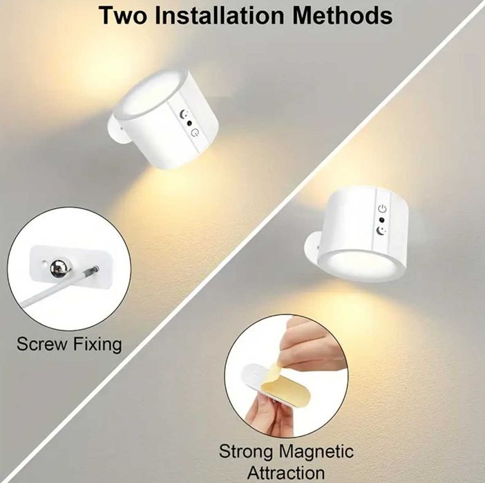 Luz de Parede LED RGB Magnética Moderna