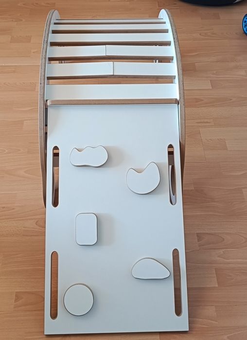 Drewniany bujak Montessori + ścianka wspinaczkowa!/zjeżdżalnia