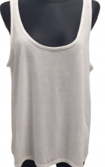 bluzka top tank gładka kremowa infinity woman basics r 46 ( 3xl )