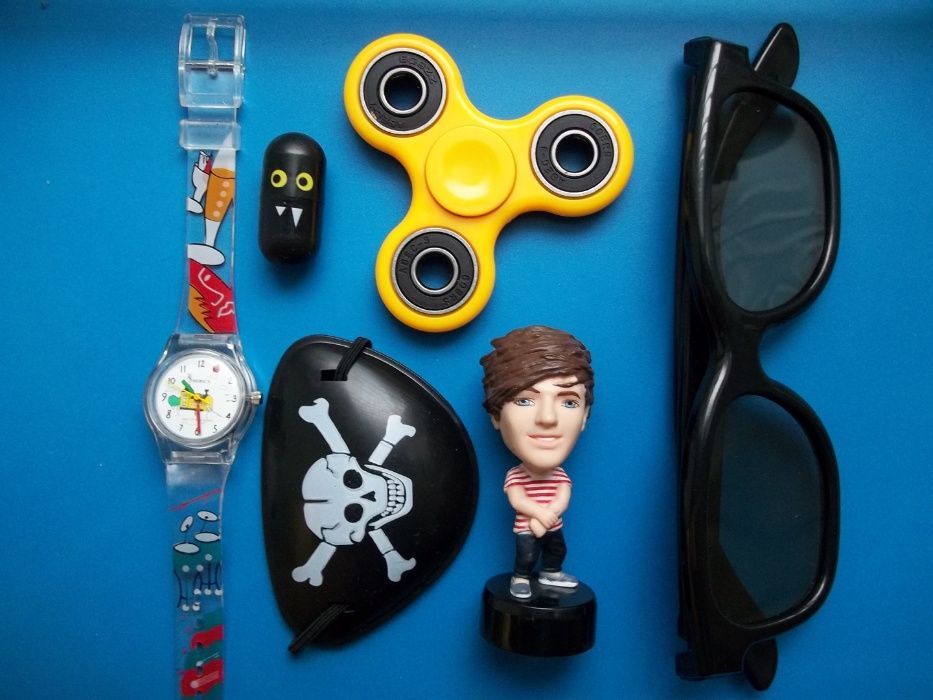 Игрушки, Спинер Танцующие бобы, Часы, Фигурка, Очки 3D