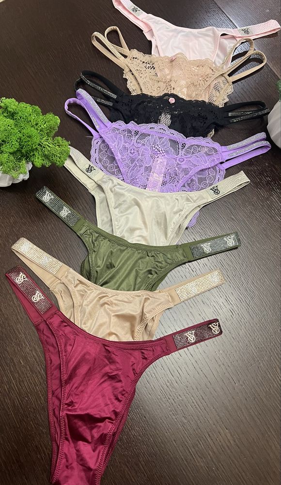 трусики,труси з камінням,трусы, білизна victoria’s secret багато