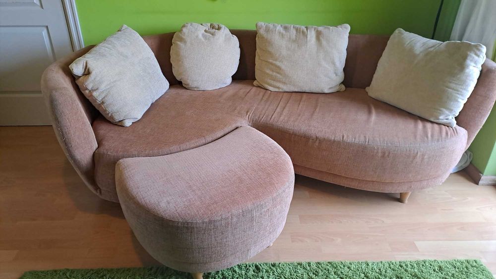 Sofa + pufa na sprzedaż