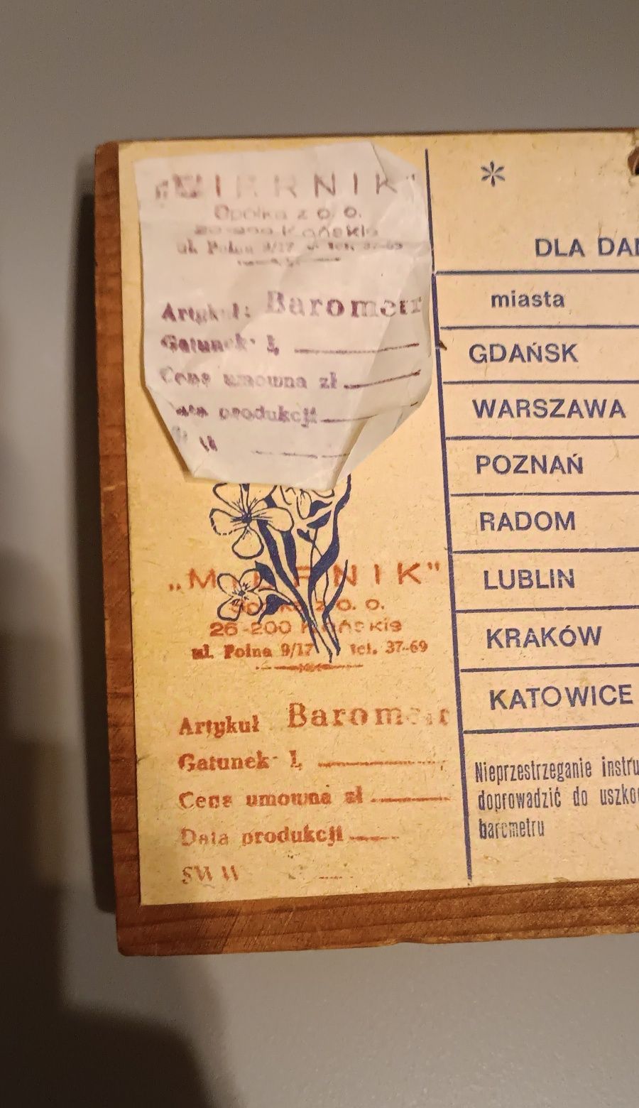 Barometr Aneroid