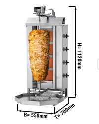 Kebab grill - 4 burners - maximum 60 kg - incl. protection sheet