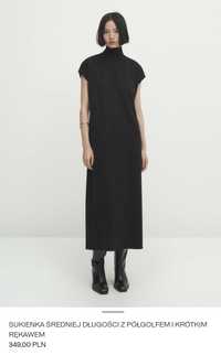 Sukienka z półgolfem i krótkim rękawem Massimo Dutti