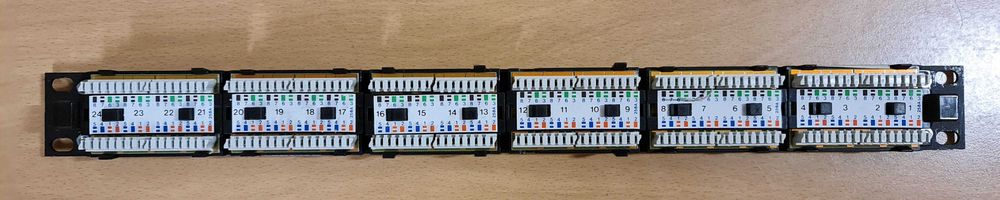 Patch panel 24 Portas Cat5E 1U