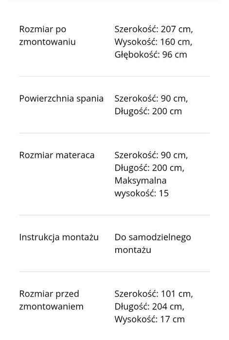 Łóżko piętrowe Jysk