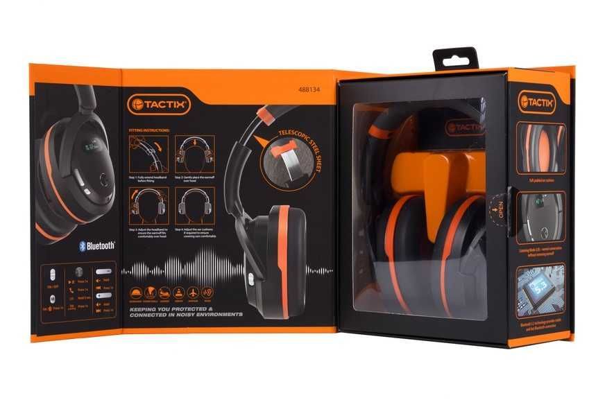 Słuchawki OCHRONNE + RADIO BT LCD budowlane NOWE Gwarancja!