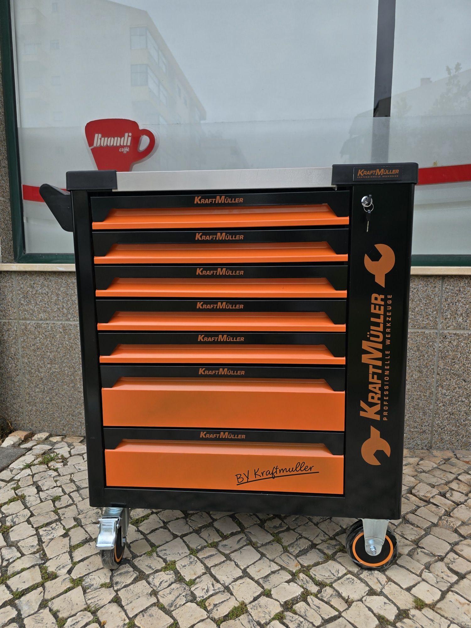 Carrinho de ferramentas de 7 gavetas 6 completas novo