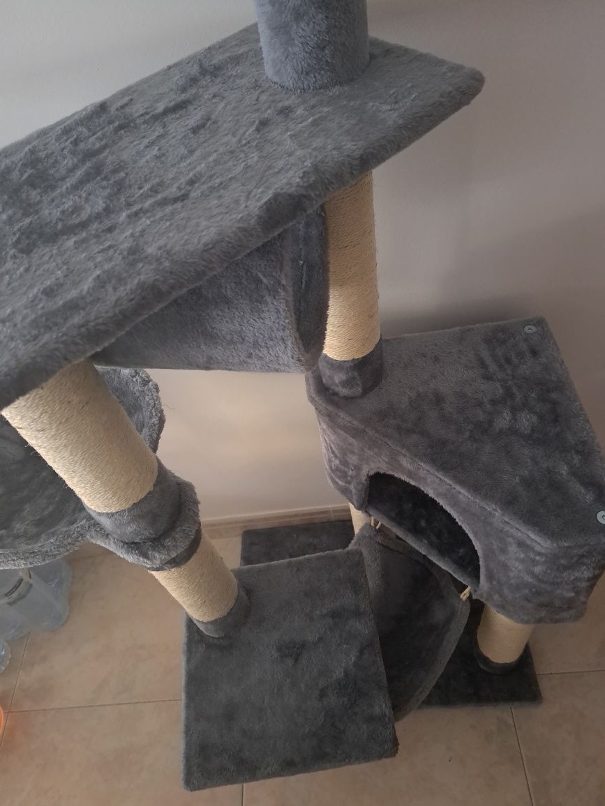 Arranhador gatos 154 cm de altura com camas rede árvore sisal - NOVO