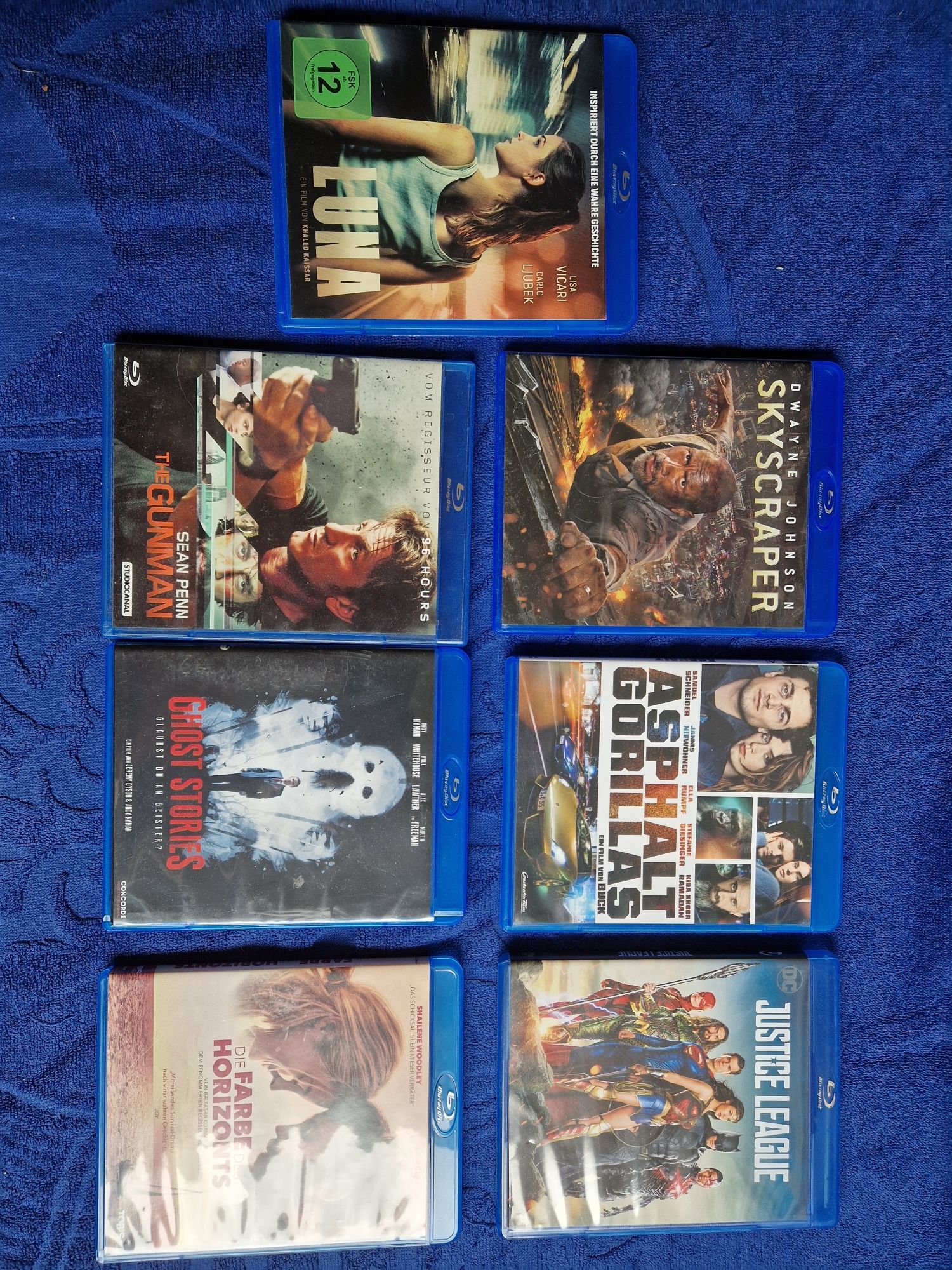 Filmy Blu Ray 7 szt. Różne gatunki