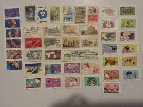 Conj. de selos usados de França, 4,00€ cada conj.