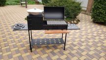 Мангал для BBQ  із буржуйкою. Гриль-мангал 4 мм на 2 кришки. УКРМАНГАЛ