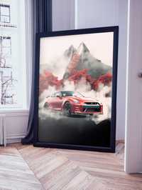 Plakat na Ścianę Obraz Nissan R35 GT-R Godzilla 50x70 cm ElliveX