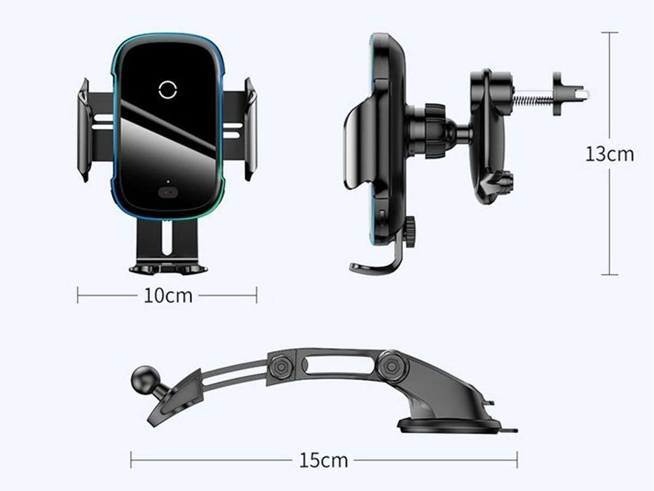 Uchwyt samochodowy Baseus z ładowarką indukcyjną Qi na szybę/kratkę