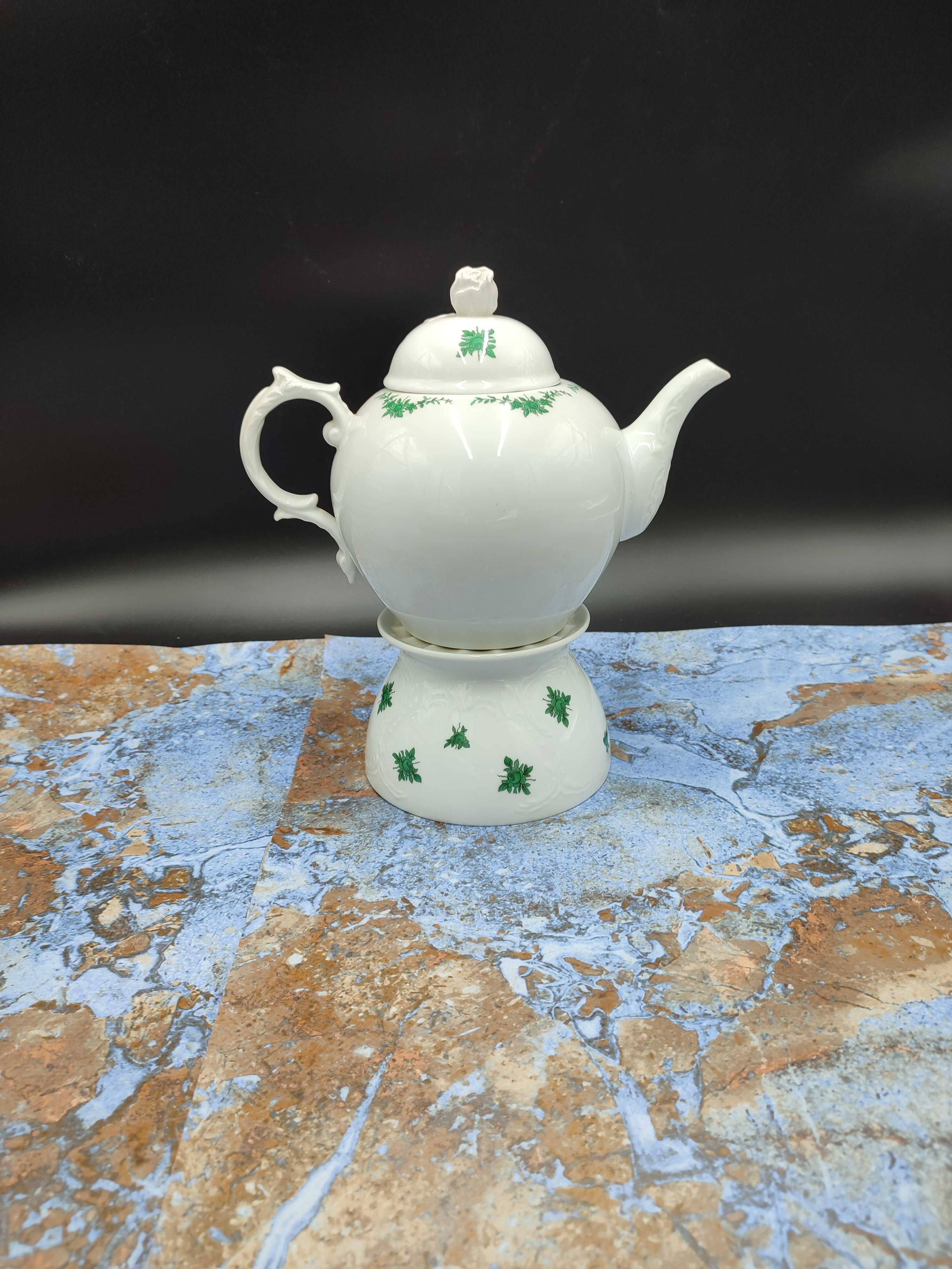 Porcelanowy Dzbanek + podgrzewacz Fustenberg - Vintage - 2681