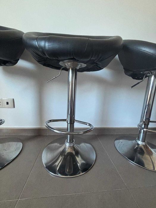 Conjunto 3 Bancos de Bar Altura Regulável