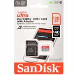SanDisk ULTRA micro SD SDXC A1 128GB 140MB/S +AD