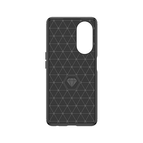 Elastyczne etui wzór karbon do Oppo A98/5G Carbon Case - czarne