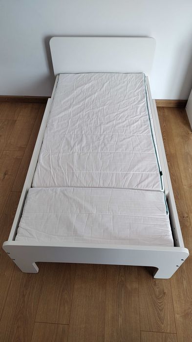 Łożko rozsuwane Ikea Slakt z materacem Vimsig 80x200 jak nowe okazja