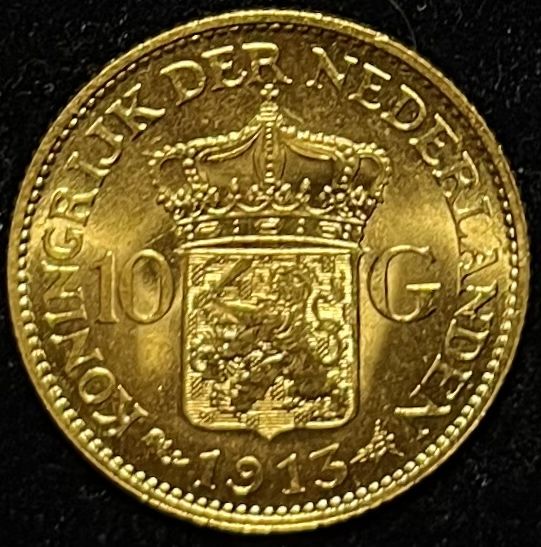 10 гульденов 1913 Соверен золото 10 рублей 1924